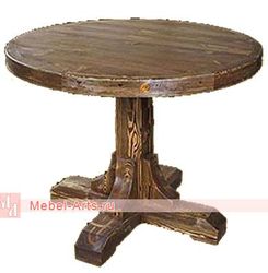 Стол с круглой столешницей на одной ноге